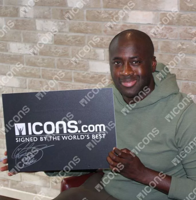 Icons Yaya Toure Front Signed Qingdao Huanghai 2018 Player Issue Away Shirt