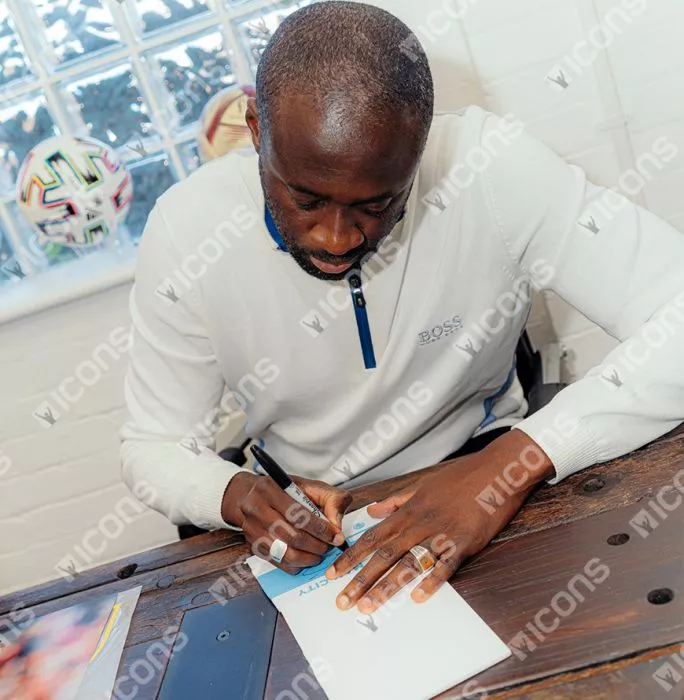 Icons Yaya Toure Signed And Framed Manchester City Captain's Armband