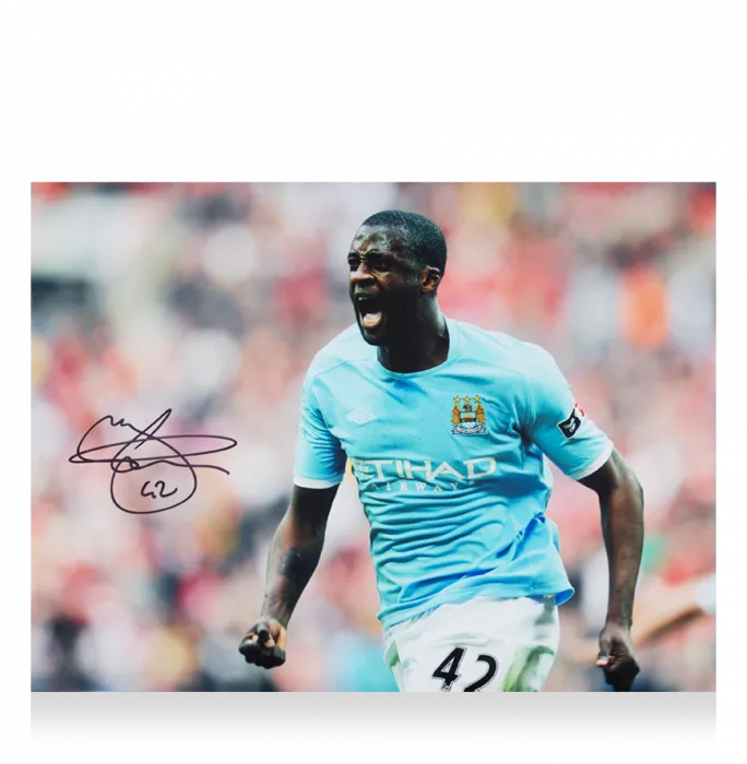 icons Yaya Toure Signed Manchester City Photo: FA Cup Semi Final Goal vs Manchester United