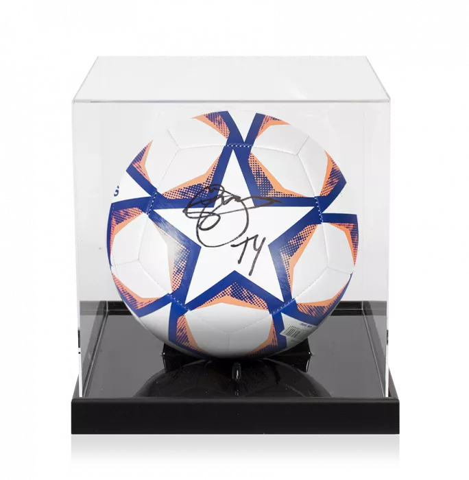 icons Yaya Toure Signed UEFA Champions League Football In Acrylic Case