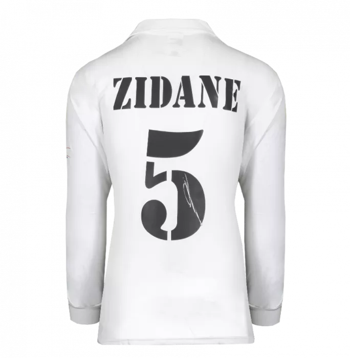 Icons Zinedine Zidane Back Signed Real Madrid 2001-02 Home Shirt