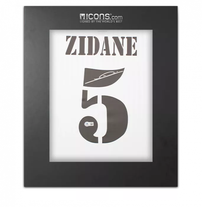 icons Zinedine Zidane Back Signed Real Madrid Icon Shirt In Deluxe Packaging