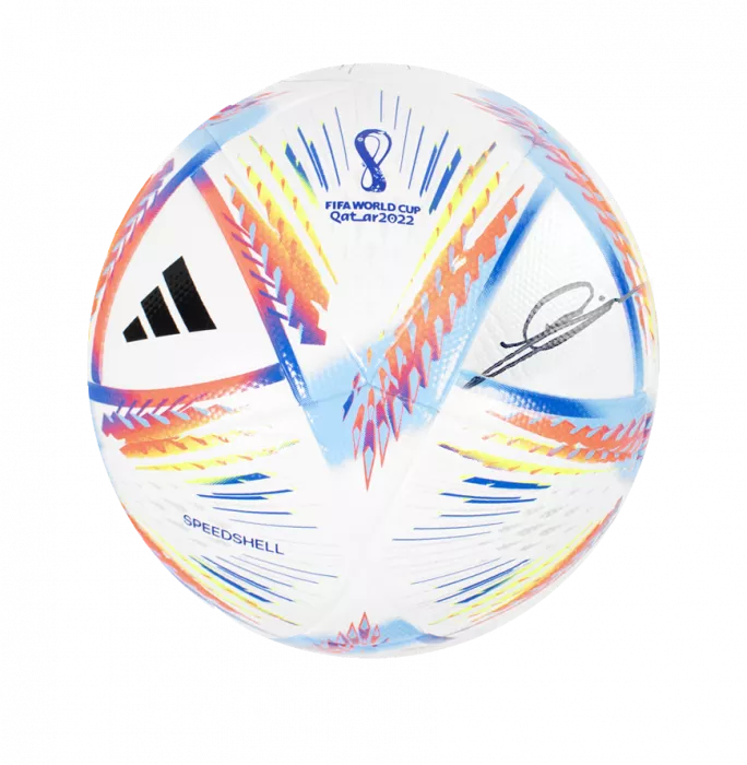 Icons Zinedine Zidane Official 2022 FIFA World Cup™ Signed 2022 Football In Acrylic Case