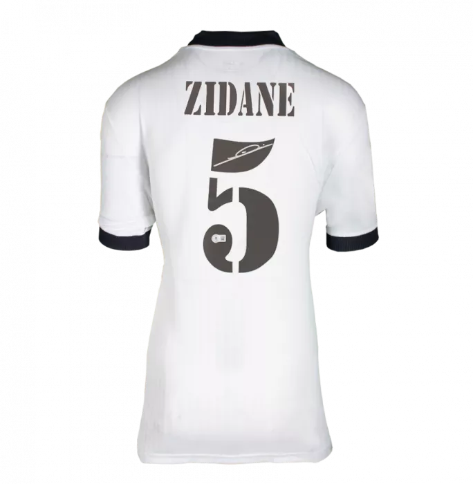 Icons Zinedine Zidane Official UEFA Champions League Back Signed And Hero Framed Real Madrid Icon Shirt