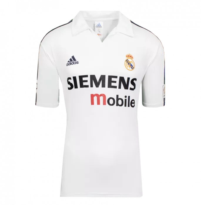 Icons Zinedine Zidane Official UEFA Champions League Back Signed And Hero Framed Real Madrid 2002 Home Shirt
