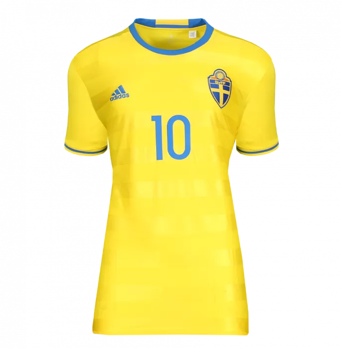 Icons Zlatan Ibrahimovic Official FIFA World Cup™ Back Signed And Hero Framed Sweden 2016-17 Home Shirt
