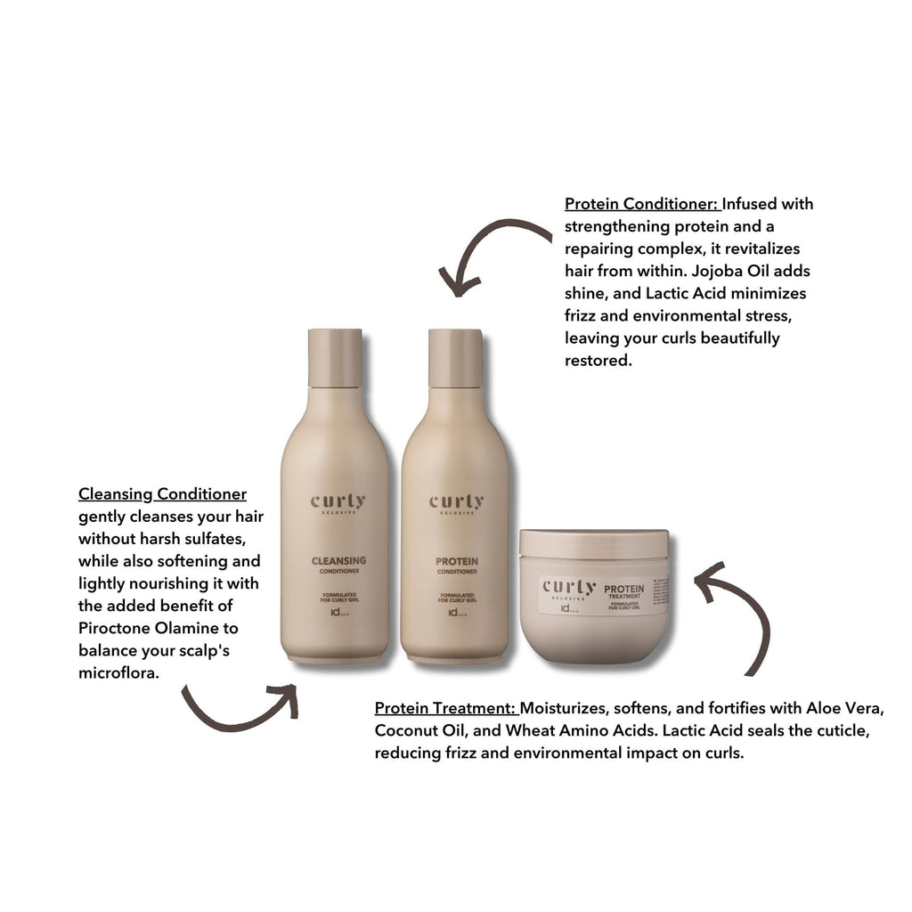 Id Hair Protein-Infused Curly Care Trio