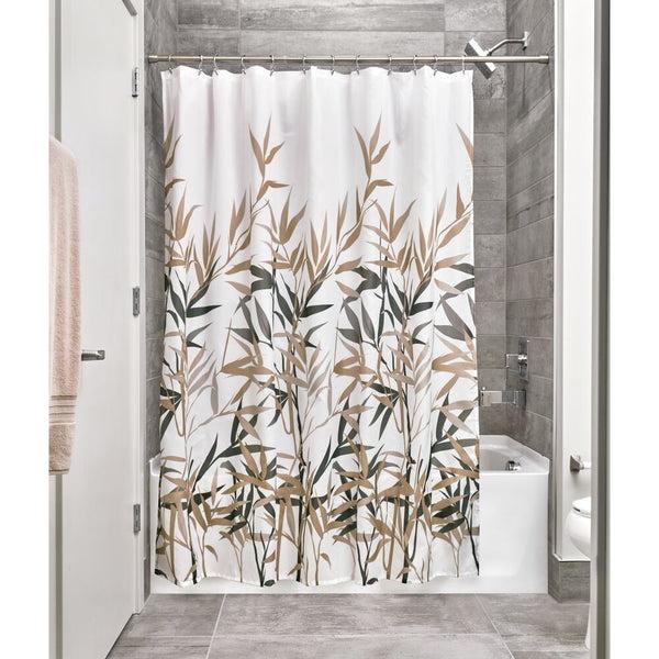 Idesign Anzu Natural Bamboo Design 72" X 72" Shower Curtain