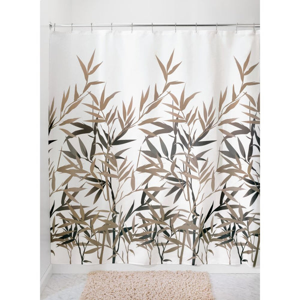 idesign Anzu Natural Bamboo Design 72" x 72" Shower Curtain