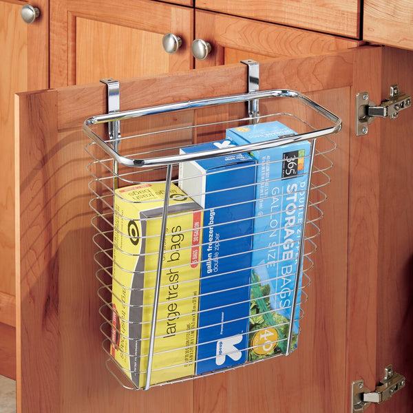 Idesign Axis Over The Cabinet Waste/Storage Basket Chrome