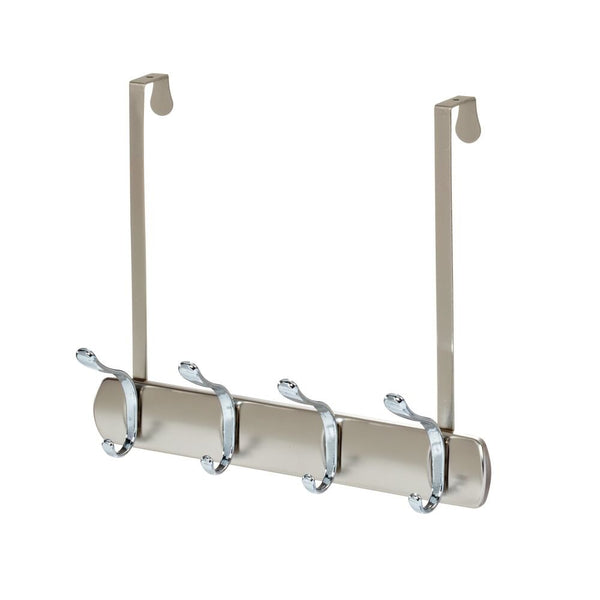 Idesign Bruschia Over The Door Rack 4 Hooks Brushed/Chrome