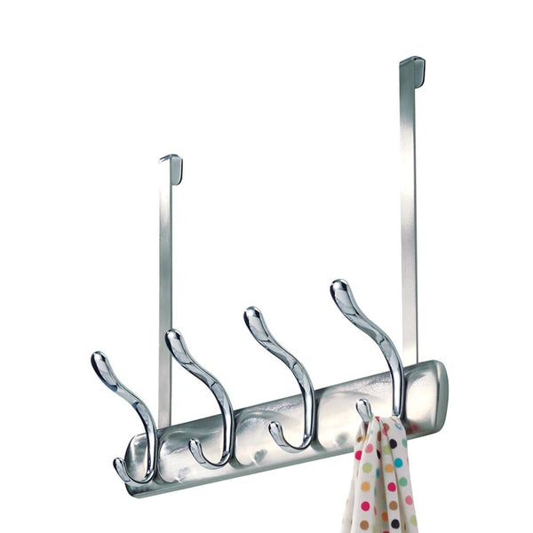 Idesign Bruschia Over The Door Rack 4 Hooks Brushed/Chrome