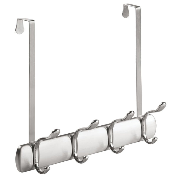 idesign Bruschia Over The Door Rack 4 Hooks Brushed/Chrome