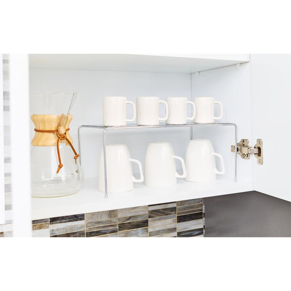 Idesign Classico Expandable & Stackable Cabinet Shelves Silver