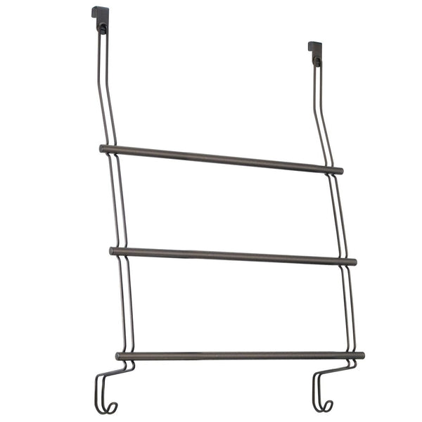 Idesign Classico Over Shower Door Towel Rack 3 Bronze