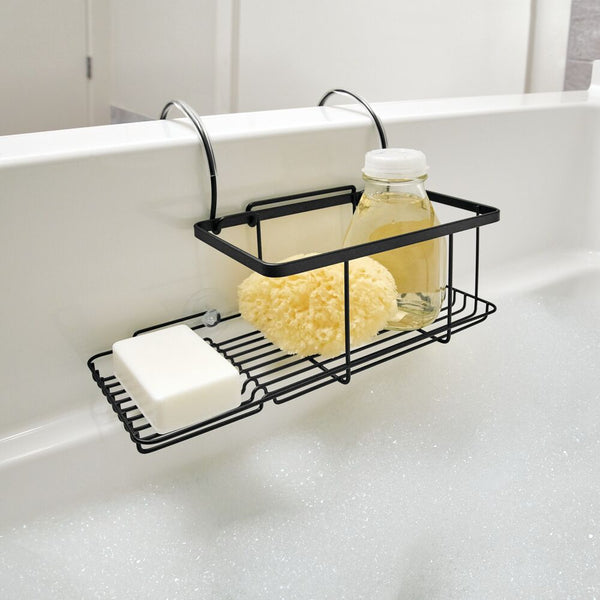 Idesign Everett Over Side Bathtub Caddy Matte Black