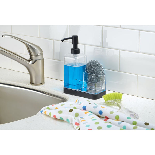 Idesign Forma 2 Soap & Sponge Caddy Matte Black/Clear