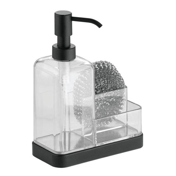 idesign Forma 2 Soap & Sponge Caddy Matte Black/Clear