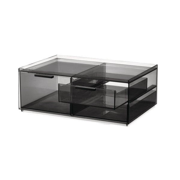 Idesign 3-Drawer Cosmetic Organizer Smoke