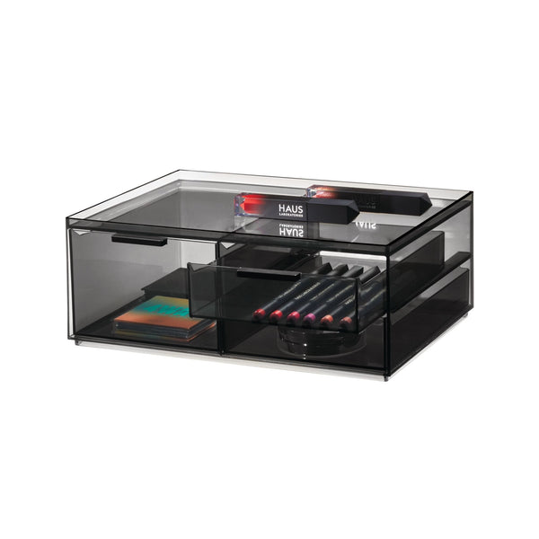 idesign 3-Drawer Cosmetic Organizer Smoke