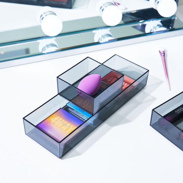 Idesign IDesign 3-Piece Cosmetic Organizer Set Smoke