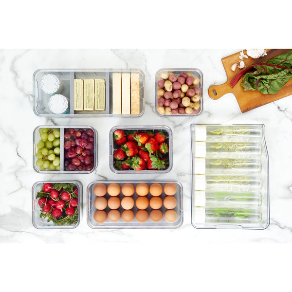 Idesign IDesign 7-Piece Recycled Plastic Crisp Refrigerator Organizer Bin Set With Lids
