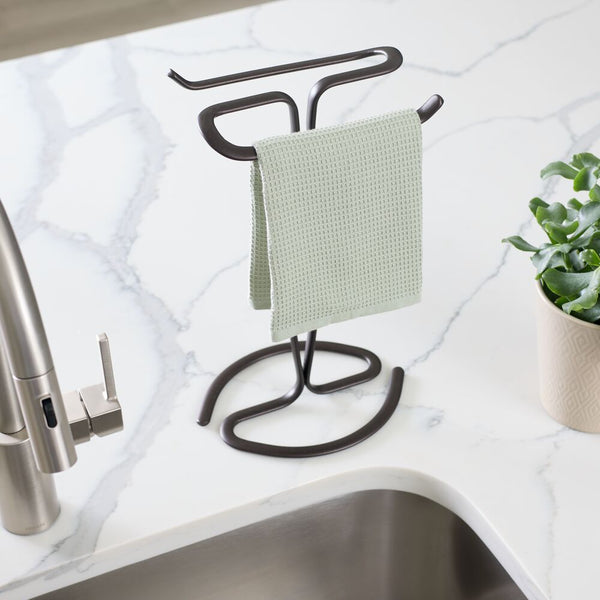Idesign Axis Finger Tip Towel Holder Bronze