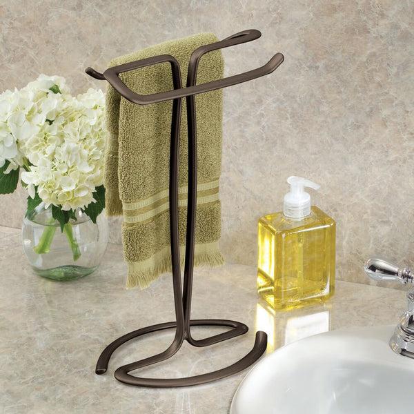 Idesign Axis Finger Tip Towel Holder Bronze