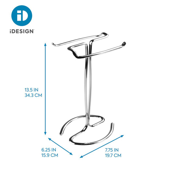 Idesign IDesign Axis Finger Tip Towel Holder In Chrome