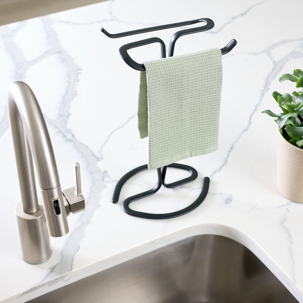 Idesign Axis Fingertip Towel Holder Matte Black