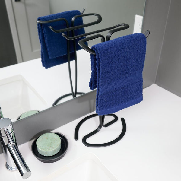 Idesign Axis Fingertip Towel Holder Matte Black