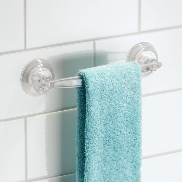 Idesign IDesign Bath Storage Power Lock Towel Bar In Clear