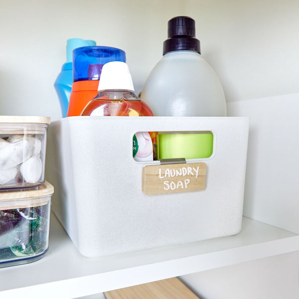 Idesign Bin Clip (3 Pack) Wood Natural