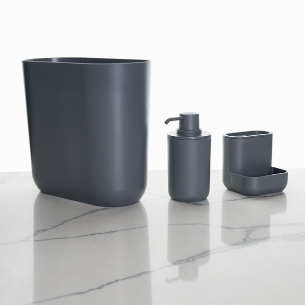 Idesign Cade Bath Accessories (Set Of 3) Charcoal