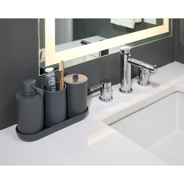Idesign Cade Bath Accessories (Set Of 4) Charcoal