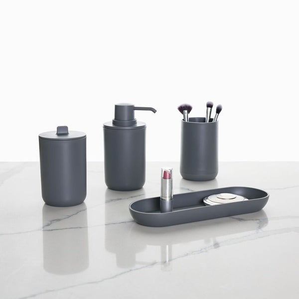 Idesign Cade Bath Accessories (Set Of 4) Charcoal