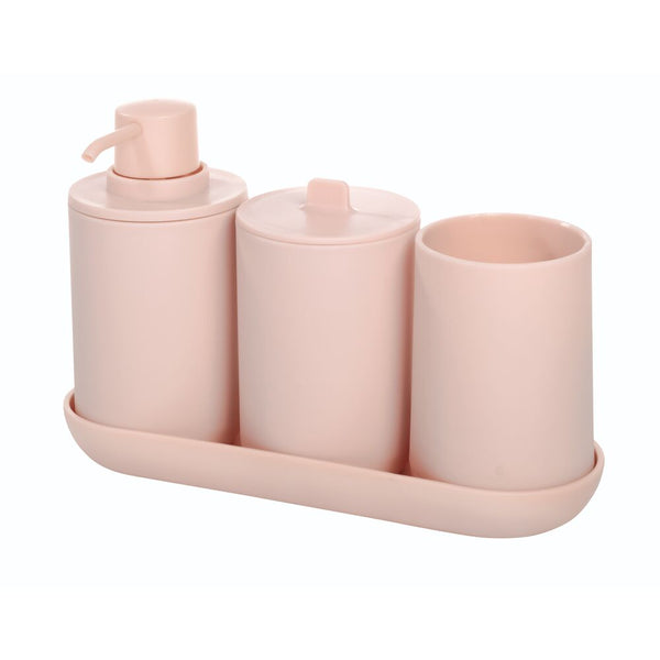 Idesign IDesign Cade Bath Accessories (Set Of 4) In Blush