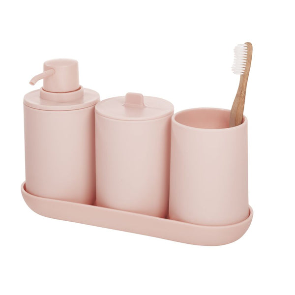 idesign iDesign Cade Bath Accessories (Set of 4) in Blush