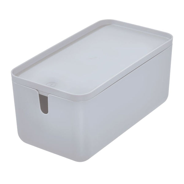 idesign Cade Lidded Storage Bin Gray