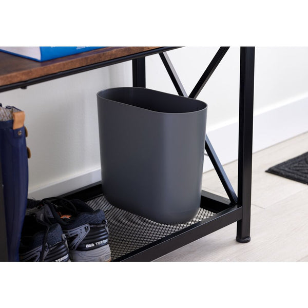 Idesign Cade Slim Waste Can Charcoal