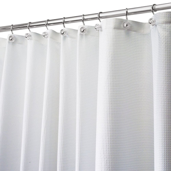 Idesign IDesign Carlton Shower Curtain 72" X 72" In White