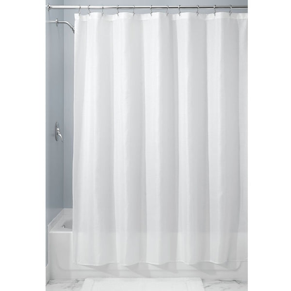 Idesign IDesign Carlton Shower Curtain 72" X 72" In White
