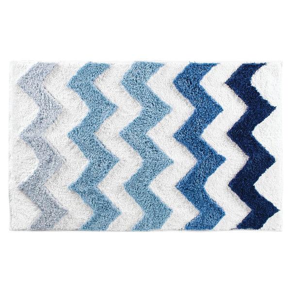 idesign Chevron Rug 34 x 21 Blue Multi