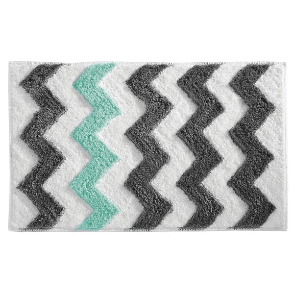 idesign Chevron Rug 34 x 21 Gray/Aruba