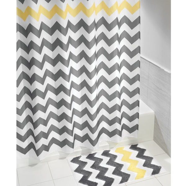 Idesign Chevron Rug 34 X 21 Gray/Yellow