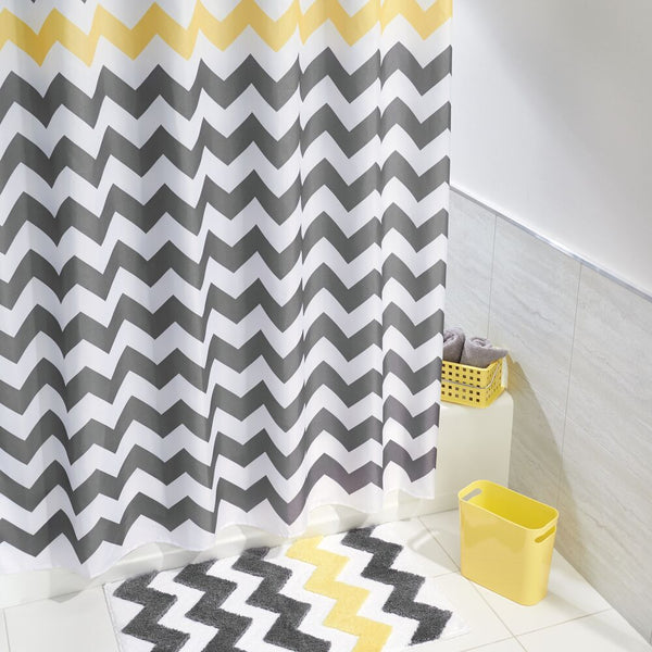 Idesign Chevron Rug 34 X 21 Gray/Yellow