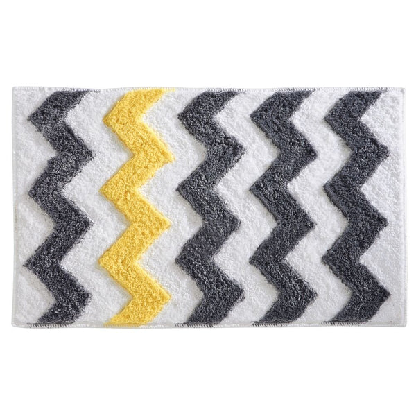 idesign Chevron Rug 34 x 21 Gray/Yellow