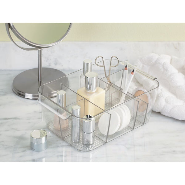 Idesign IDesign Clarity Divided Cosmetic Bin In Clear