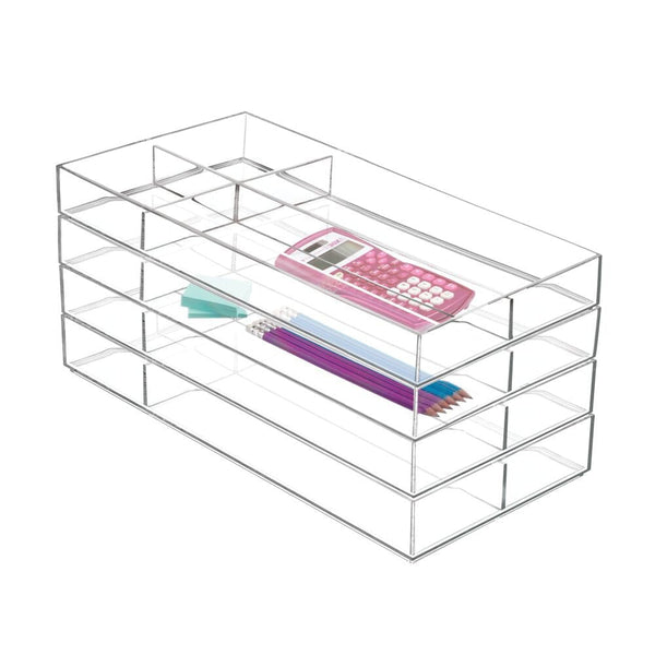 Idesign Clarity Organizer 8" X 16" X 2" Clear