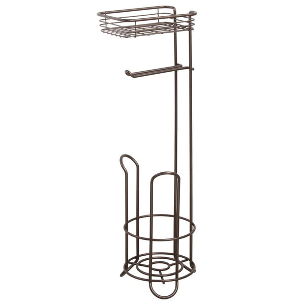 Idesign Classico Roll Stand Plus With Shelf Bronze